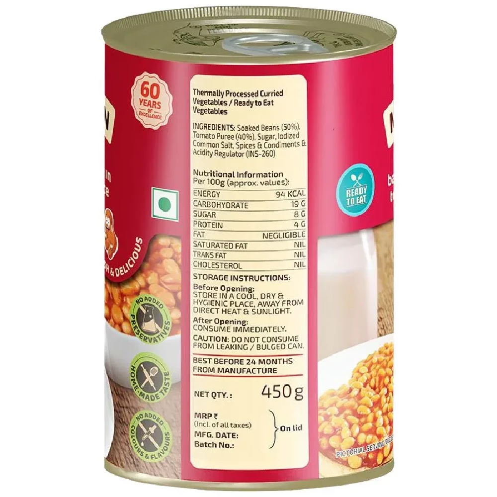 Morton Morton Baked Beans - In Tomato Sauce 450 g Tin X 48, 450 g Tin-2.webp